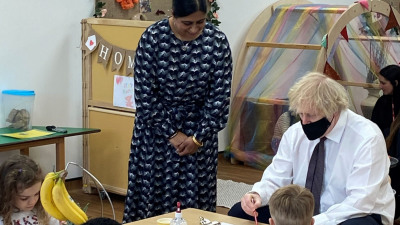 Boris Johnson with Nursery Owner