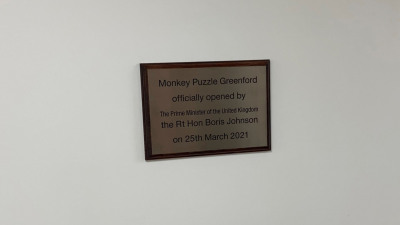 Monkey Puzzle Greenford opening plaque
