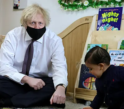 Prime Minister Boris Johnson opens Greenford Nursery