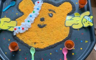 Children in Need themed messy play activity