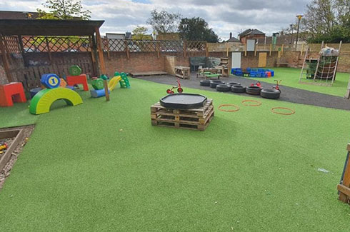 Outside play space at Billeracay nursery