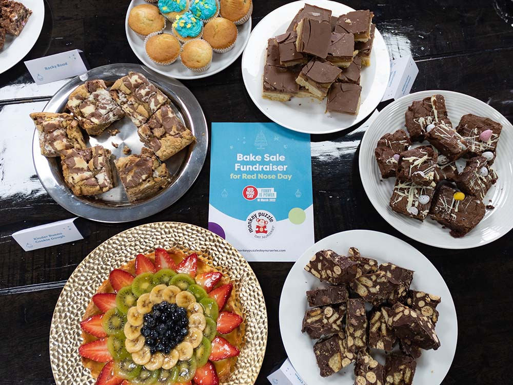 Cakes ready for Comic Relief sale