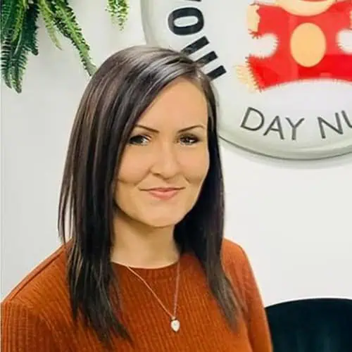 Gemma Nance – Head of Operations Bright smiling woman at Monkey Puzzle Day Nurseries, childcare professionals, happy early childhood educator, welcoming team member at a trusted nursery.