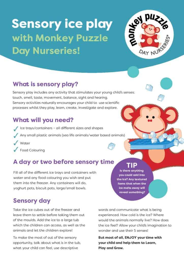 Sensory ice play | Monkey Puzzle Day Nurseries