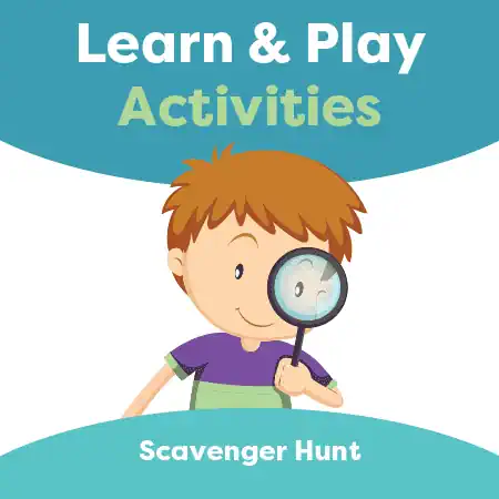 A young child engaging in a scavenger hunt activity at Monkey Puzzle Day Nurseries, fostering learning and play in a safe, nurturing environment.