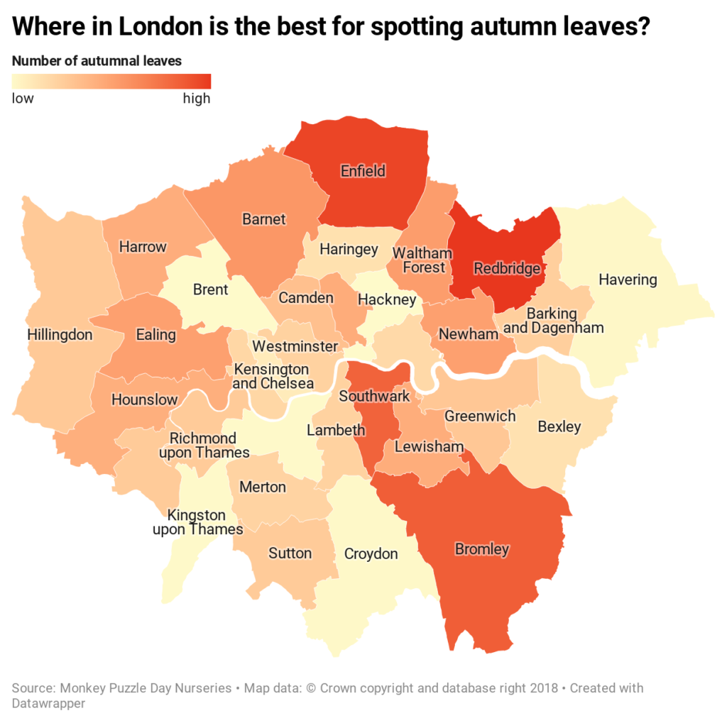 Where in London is the best for spotting Autumn Leaves