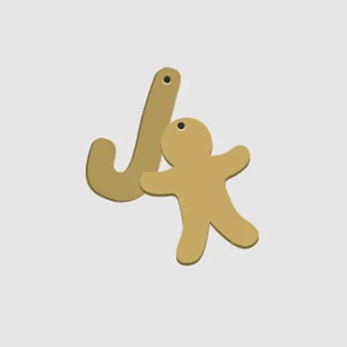Gingerbread Cardboard Decorations – Step 2 Soft clay troll necklace, handmade kids jewelry, engaging craft for children, colorful toy accessory, playful children's jewelry design.
