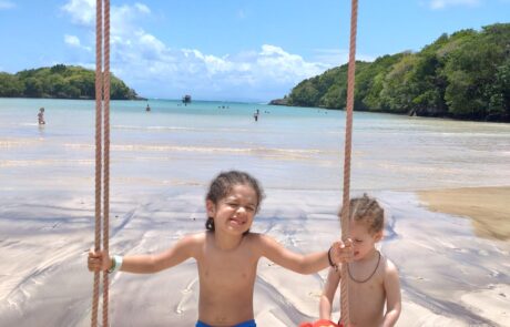 Marvin and friends enjoying the beach