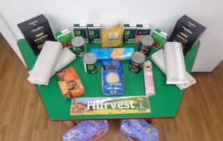 Harvest collection to give food to charity