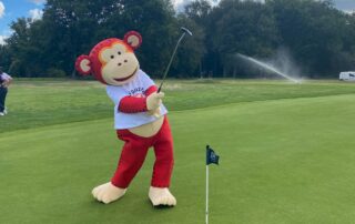 Monkey Puzzle Day Nurseries Mascot Marvin raising money for the Pepper Foundation Charity
