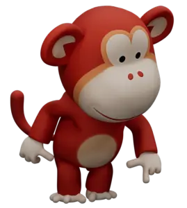 Marvin the Monkey pointing down