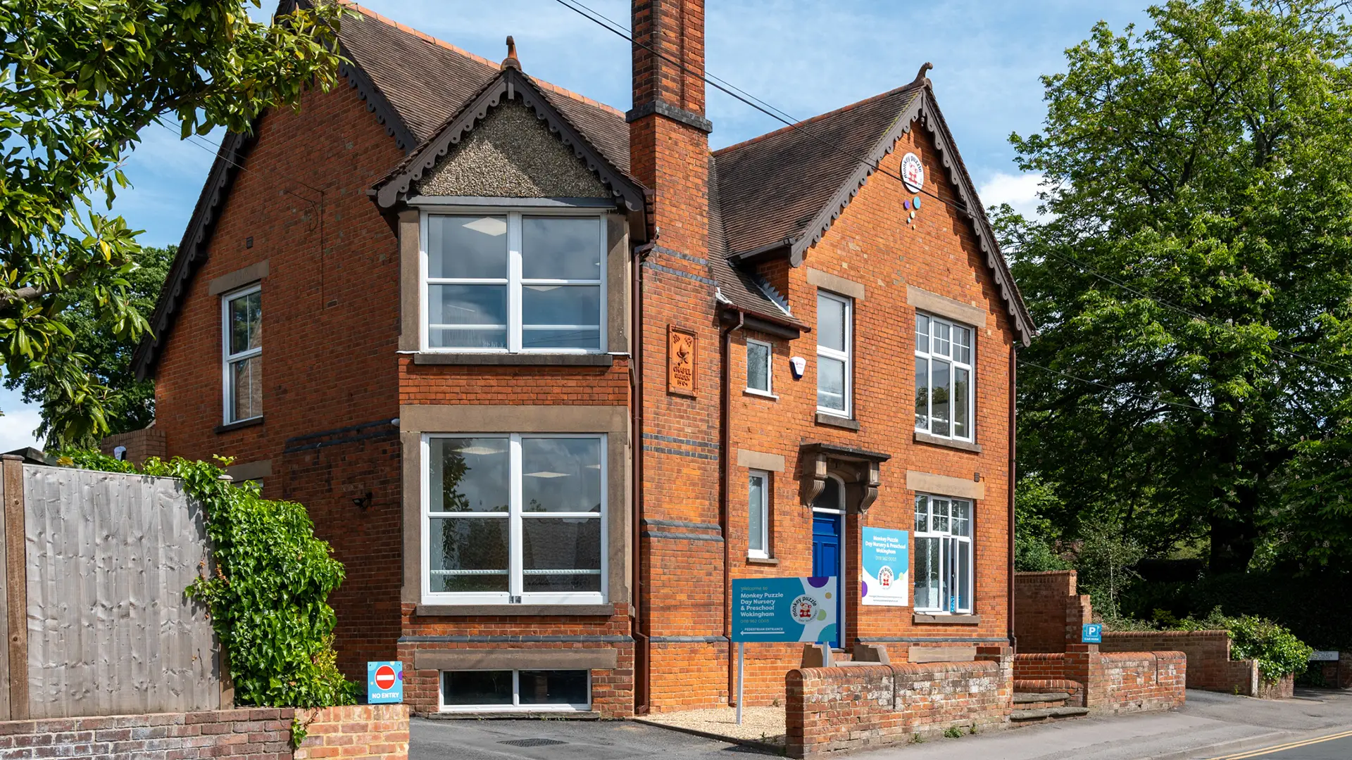 Outside the new Monkey Puzzle Day Nursery and Preschool in Wokingham