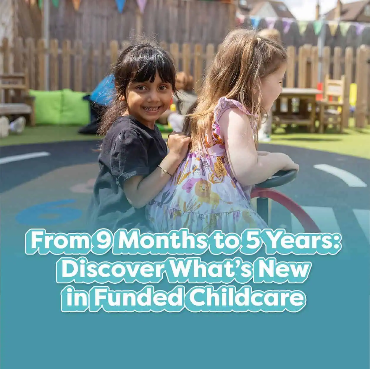 Playground children enjoying outdoor activities at Monkey Puzzle Day Nurseries with funded childcare programs, age 9 months to 5 years, promoting early childhood development and learning.